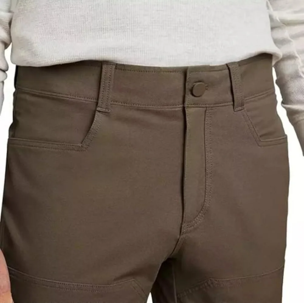 Kirkland Signature Mens Brown/Green Stretch Tech Pants - 30 X 32